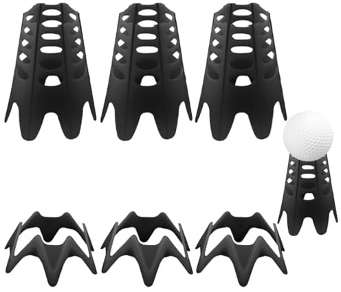 Tees de golf de plástico, 6 Piezas Tees de Golf Tees de Castillo tee Golf Accesorios para Golfistas Que Practican Entrenamiento Práctico y Regalo o Familia