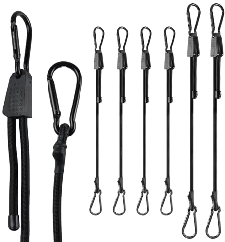 6 Pezzi Corda Elastica con Gancio,Regolabili Corda Elastica