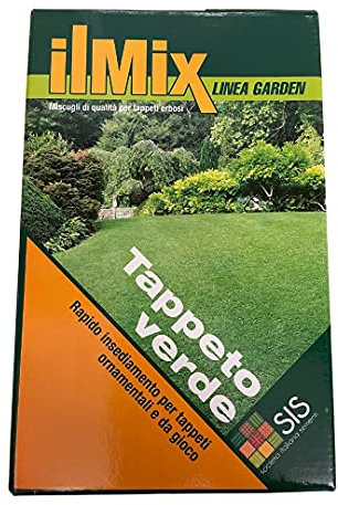 SOCIETA' ITALIANA SEMENTI - MISCELA PER PRATO - IL MIX - TAPPETO VERDE - Loietto perenne 55%, Festuca Rossa 40%, Poa Pratensis 5% - 1 KG