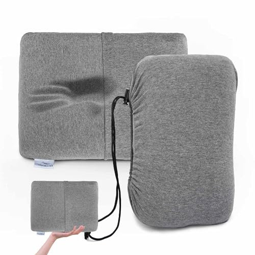 MKS. Ergonomisches Campingkissen mit Memory-Schaum, 30x40cm, Memory-Foam-Kissen für unterwegs