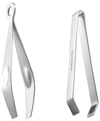 FRCOLOR Lot de 2 pinces à cheveux en poils de poulet - Pince à arêtes japonaises - Pince de cuisine - Pince de cuisine - Épilateur de - En acier inoxydable