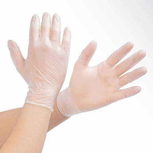 Areso Guantes Vinilo Sin Polvo Talla M 100 Unidades, Guantes De Vinilo Sin Polvo, Guantes Vinilo Sin Látex Sin Polvo, Guantes Vinilo Transparentes, Guantes Desechables Talla M, S, L, XL (100, S)