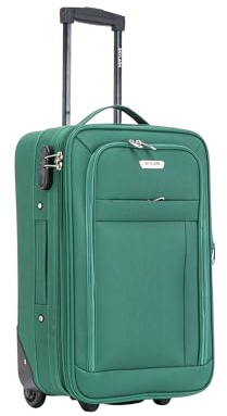 20 Cabin Carry On Suitcase Super Lightweight Luggage 20% Expandable 2 Wheel Soft Shell Luggage with Built in Combination Lock for All Airlines EasyJet Ryanair British Airways 55x35x20