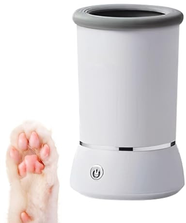 Limpiador Lavadora Automática Mascotas Desmontable Limpiador Patas Para Perro Limpiador De Patas Para Perros Electrico ABS Silicona USB Recargable Máquina De Limpieza De Pies Para Perros Medianos
