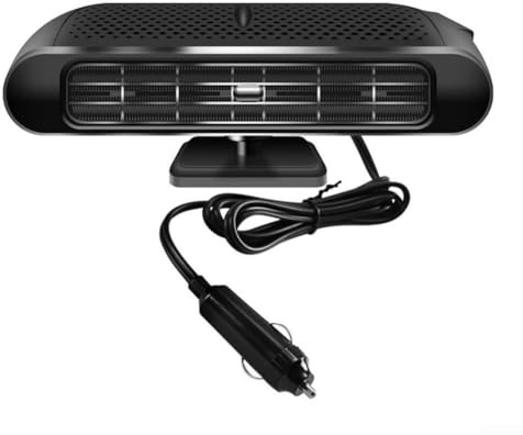 Auto-Heizlüfter, kühler und heißer Ventilator, 12 V, 120 W, Anti-Beschlag-Defrost-Windschutzscheiben-Entfroster-Heizung für Autos, Geländefahrzeuge (schwarz silber)