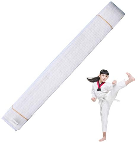 Ruayia Karate Gürtel Judo Belt Gürtel Weiß, Judo Stoff Kampfsport Gürtel dickem Kampfkunst Karate Baumwolle Kinder, Taekwondo Gürtel Aikido Belt Erwachsene - Weiß
