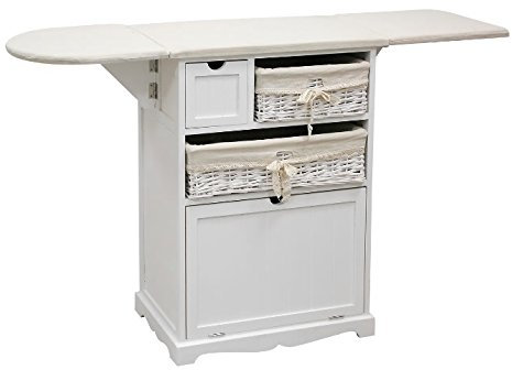 Mobile da Stiro in Legno e Vimini Beige …