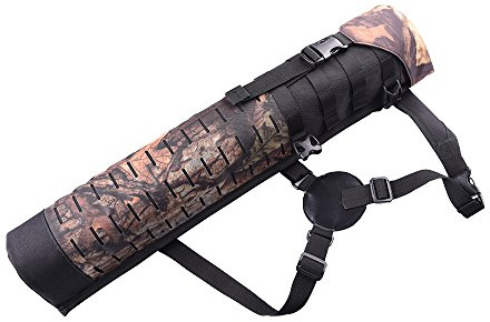 OAREA Back Quivers Tube Hip Quiver Waterproof Cylindrical Arrow Pack Black Camo Arrow Holder