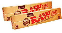 RAW 18616 Classic Pre-Rolled Cones King Size-2 x 32 Stück-109 mm-Basic64, Papier