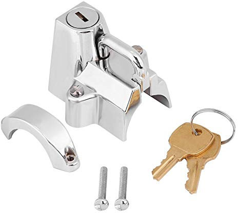 Serratura universale per casco moto, in acciaio inox, con 2 chiavi