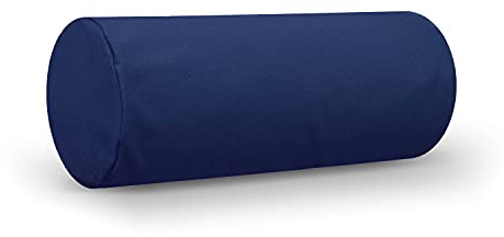 Heavy Duty Cotton Neck Roll Pillowcase - Soft and Breathable 10 oz Fabric Pillow Cover for - Fully Enclosed Sleeve Design Washable Pillow Protector - Made in USA - Navy, 6 x 16
