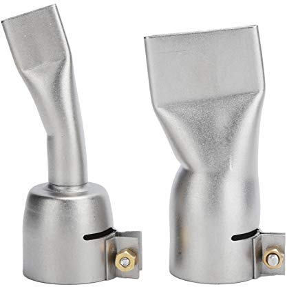 2 Pezzi Ugello per Pistola per Saldatura in Acciaio Inossidabile Accessori per Pistola Ad Aria Calda Ugello per Saldatura Ugello Piatto 20 Mm Piccolo + 40 Mm Punta Grande per Strumento Saldatore