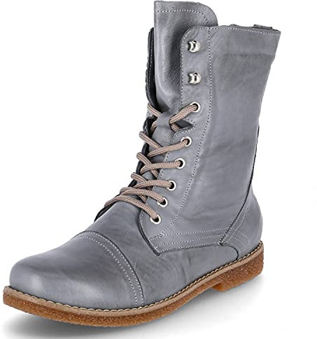 Andrea Conti Damen Stiefelette Leder Schnürboot 0348760, Größe:40 EU, Farbe:Grau