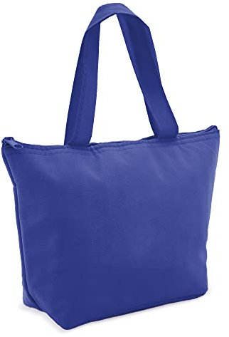 Kleine Thermotasche, Mini Faltbar Kühltasche | Reißverschluss, Isotherm, Isolierend, Leicht | Isoliertasche für Lunch, Snacks, Medikamente, Picknick, Schule Kinder, Büro | Farben (1 stück, Blau)