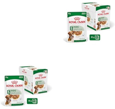 Royal Canin Mini Adult | Doppelpack | 2 x 12 x 85 g | Nassfutter für ausgewachsene kleine Hunde | Kann zur optimalen Versorgung Kleiner Hunderassen eingesetzt Werden | Im Frischebeutel
