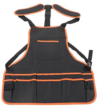Delantal para herramientas, tela Oxford 600D con múltiples bolsillos, a prueba de aceite, impermeable, ajustable, delantal para herramientas de trabajo de jardín para café, carpinteros, pintores(#1)