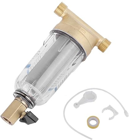 Spin-Down Filtre à Eau Sédiments, Filtres À Eau Filetage Mâle Purificateur Avant Préfiltre Cuivre Lavage Contre-courant Supprimer Sédiments De Rouille (3/4 Mauvais Thread)