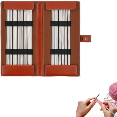 Tissting 44 Pcs Ferri Doppia Punta Maglia in Acciaio Inox, 35cm Set di Aghi 11 Dimensioni 2,0-5,0 mm Aghi per Maglieria Punta Set di Ferri per Calze Guanti Cappelli Sciarpe e Piccoli Progetti