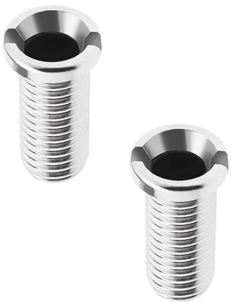 2 stycken diskbänkskruv, M12 x 25 mm ihålig skruv diskbänk 304 rostfritt stål ihålig skruv för diskho sil proppar, kök (silver)