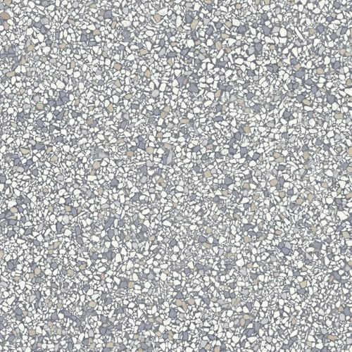 VINYL FLOORING UK Grey Mosaic Effect Anti-Slip Vinyl Flooring For LivingRoom, Hallways, Kitchen, 2.8mm Thick Cushion Backed Vinyl Sheet, Waterproof Lino Flooring-3m(9'9) X 2m(6'6)-6m²