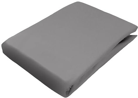 DORMISETTE Spannbetttuch Biber grau (BL 100x200 cm) BL 100x200 cm grau Spannbettlaken Bettlaken Spannlaken