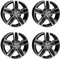 4x AUTEC Felgen Alufelgen QUANTRO 6.0x15 ET60 5x118 Schwarz poliert kompatibel mit Fiat Ducato