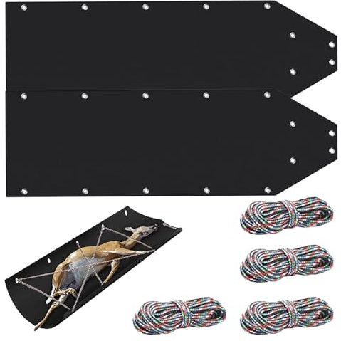 Drag Deer Drag Sled - Spielzeugtransporter, tragbarer Eisfischerschlitten | Der Mehrzweck-Hundeschlitten für Jagd, Transport von Brennholz, Gartenarbeit und Outdoor-Abenteuer S