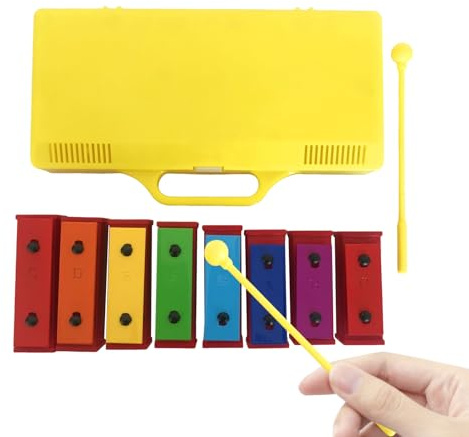 Glockenspiel | 8 metallnycklar musikinstrument, Glockenspiel musikinlärningsverktyg - för flickor barn små klassrum skola förskola lekrum