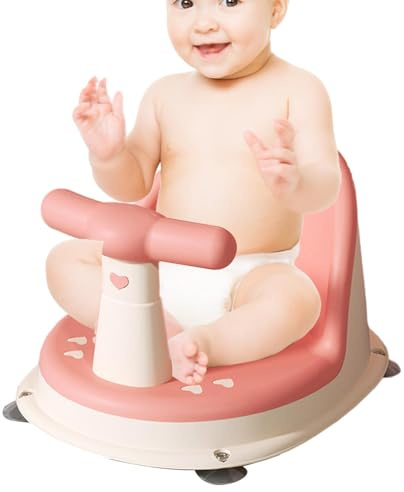 Eoixuqba Silla de asiento de baño para bebé,Asiento de baño antideslizante con respaldo ajustable y ventosas seguras | Asientos de bañera para bebés Asientos de envolventes para bebés de 6 a 18