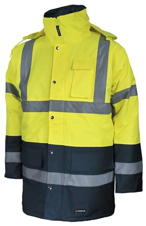 Marel Winter Warnjacke Warnschutz Pilotenjacke Arbeitsjacke Warnschutzjacke (BLIZAR-GELB) (2XL)
