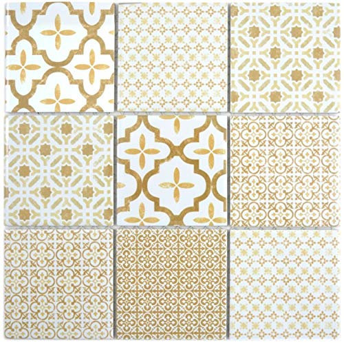 Piastrelle in ceramica a mosaico, colore beige caldo, per cucina, bagno