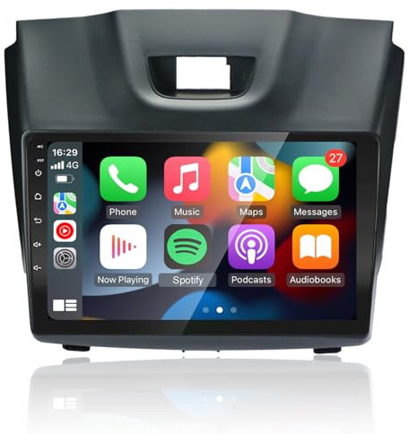 EZoneTronics Android 13 Autoradio per Isuzu D-MAX 2012-2018, MU-X 2013-2017 con Wireless Carplay Android Auto 9 pollici Touch screen Navigazione GPS Bluetooth USB WiFi SWC FM RDS Radio 2G + 32G