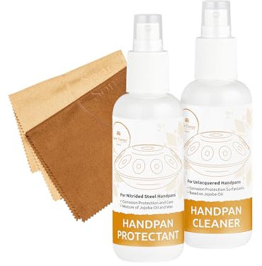 Sonic Energy Handpan Care Set – For Nitrided Steel Handpans – For Cleaning, Protection, Care – Microfiber Cloths included (HPCS)