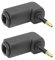 YACSEJAO Mini adaptador de audio óptico, 2 unidades, 90 grados, chapado en oro de 24 quilates Toslink a conector de 3,5 mm, cable de audio óptico digital S/PDIF
