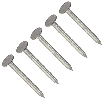 TERF® 40mm X 2.65mm Galvanised Clout Nails 40mm (1.5 inch) X 2.65mm Large Head Clout Nails for Roofing DIY and Crafts Home Decor Woodwork Furniture and Construction (40mm X 2.65mm (100 Pcs))
