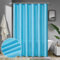 MIULEE Duschvorhang 180x200cm Hellblau Wasserdicht Badvorhang Anti-schimmel und Textil Waschbar Schnelltrocknend Badezimmer für Badewanne und Dusche Duschvorhänge mit 12 Duschvorhangringe