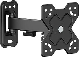 PureMounts Support Mural pour écran TV, Support Universel inclinable et pivotant, Max. VESA 100x100 mm, pour écran TV 13-32 Pouces jusqu'à 20kg, Noir