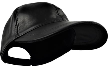 Zerimar Gorra de piel auténtica|estilo Jocker unisex | elegante y resistente de cuero para hombre y mujer|Ideal para todas las estaciones Color Negro