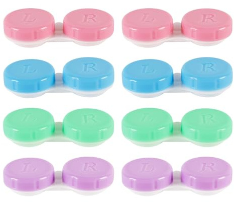 8 Pcs Contact Lens Cases,Portable Leak Proof Contact Lens Container, for Home, Travel and Outdoor