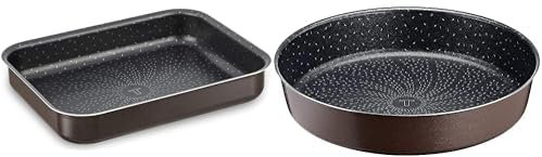 Tefal Success Plat Mini Four Aluminium J1600502, fabriqué en France & Perfectbake Moule A Manqué 26cm Aluminium 100% Recyclé J5549702, fabriqué en France