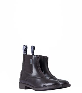 HORZE Femme, Bottines d'équitation Wexford, Fermeture éclair, Aspect Cuir, Marron, 37