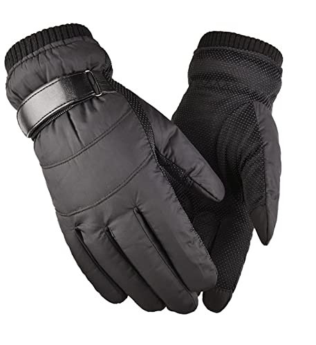 SOLO ACTFIT Winterhandschuhe Winddichte Thermohandschuhe Touchscreen rutschfeste Fahrrad Handschuhe Wasserdicht Skihandschuhe für Radfahren Laufen Motorrad Snowboard (Schwarz, Einheitsgröße)