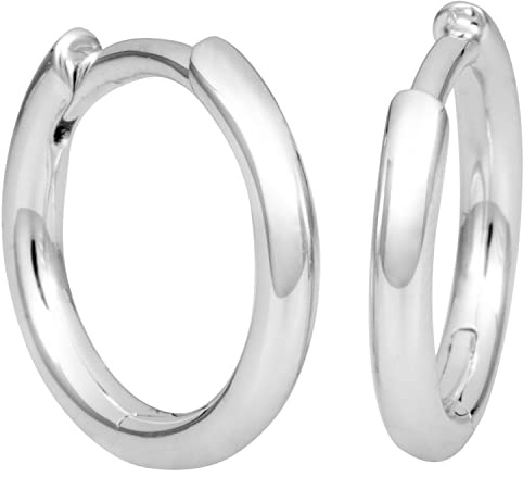 Jobo Damen-Creolen aus 14 Karat 585 Weißgold 12 mm