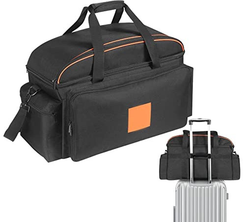 Gig Band Cable File Bag - DJ Gig Bag Cord Organizer - DJ Gear Storage Organizer with Padded Bottom & Detachable Dividers for Microphones, Laptop, Sound Equipment, Music Instrument