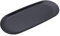 PIQIUQIU 1 vassoio nero, 23 x 9,5 cm, in acciaio inox, piatto da portata ovale, cosmetici, vassoio decorativo, per tè, chiavi e candele, piatto decorativo per gioielli