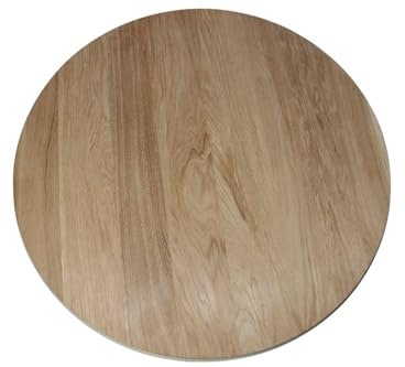 Tischplatte rund in Eiche massiv, 4cm stark, runde Holzplatte, Eiche Tischplatte (Durchmesser 80cm)