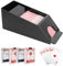 Blackjack Set für Kann 4 Kartendecks halten, Poker Zubehör Casino Card Shufflers Card Dealer, ABS Blackjack Poker Set Spielkartenspender, Pokerkartenhändler Casino Kartenmischer, Schwarz