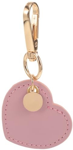 GALPADA HerzföRmiger SchlüSselanhäNger Aus Pu-Leder in Rosa Stilvolles TaschenzubehöR FüR SchlüSsel Und Handtasche Nordischer Design AnhäNger FüR Geschenke