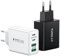 2-Pack USB C Ladegerät, 40W 4 Ports Mehrfach Ladegerät mit PD Power Adapter und QC 3.0, Schnellladegerät USB Netzteil Stecker für iPhone 16 15 14 Pro Max Plus 13 12 11, iPad, Samsung Handys