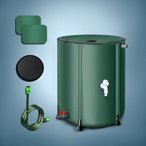 Réservoir D'eau De Pluie Pliable 50-1000L, Réservoir De Stockage D'eau Portable, Conçu Avec Une Fermeture À Glissière À Double Extrémité, Avec Une Buse Anti-déversement, Une Zone D'auto-filtration, Un